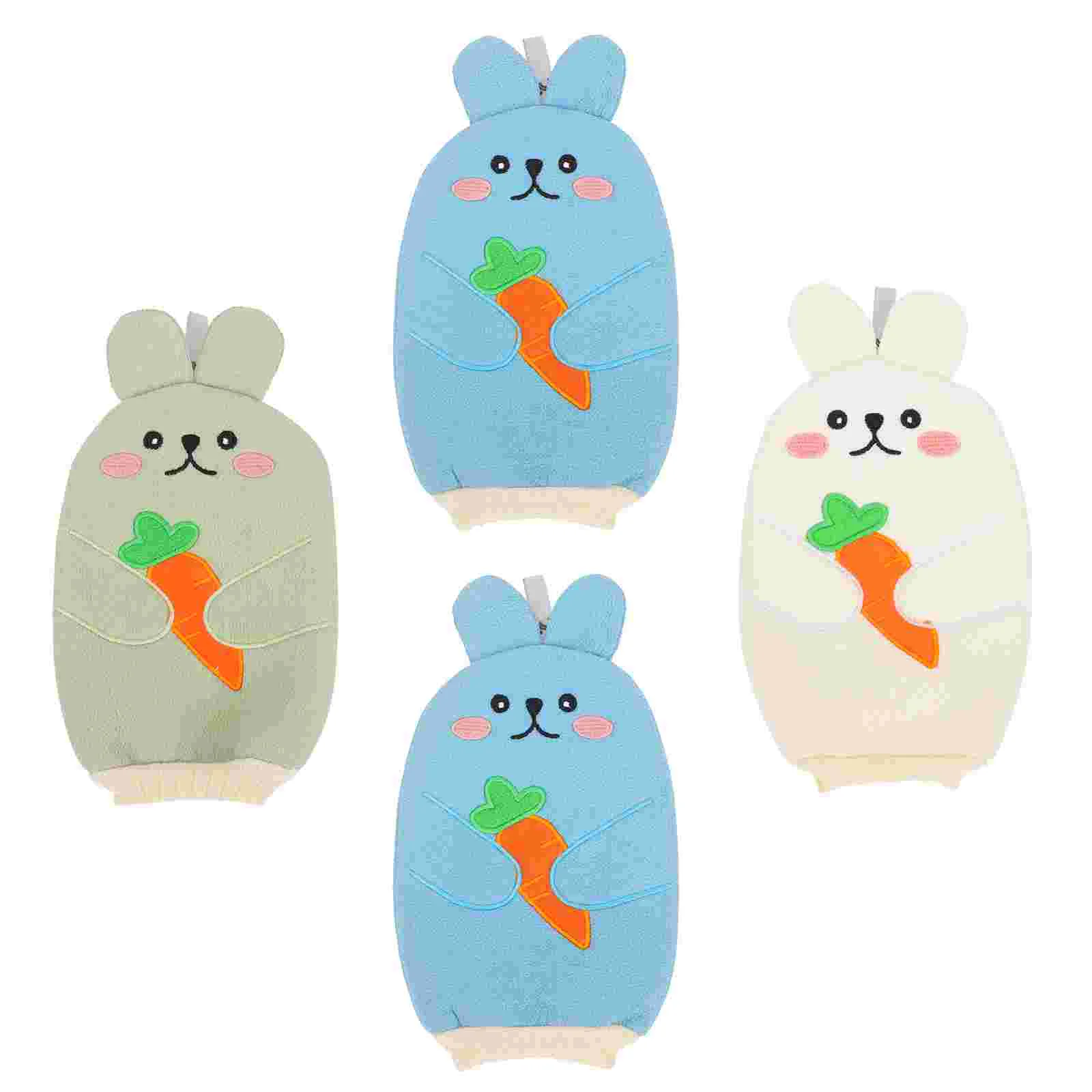 

4Pcs Scrubbing Back Body Skin Cleaning Towels Mud Scrubbing Towels (Mixed Color)