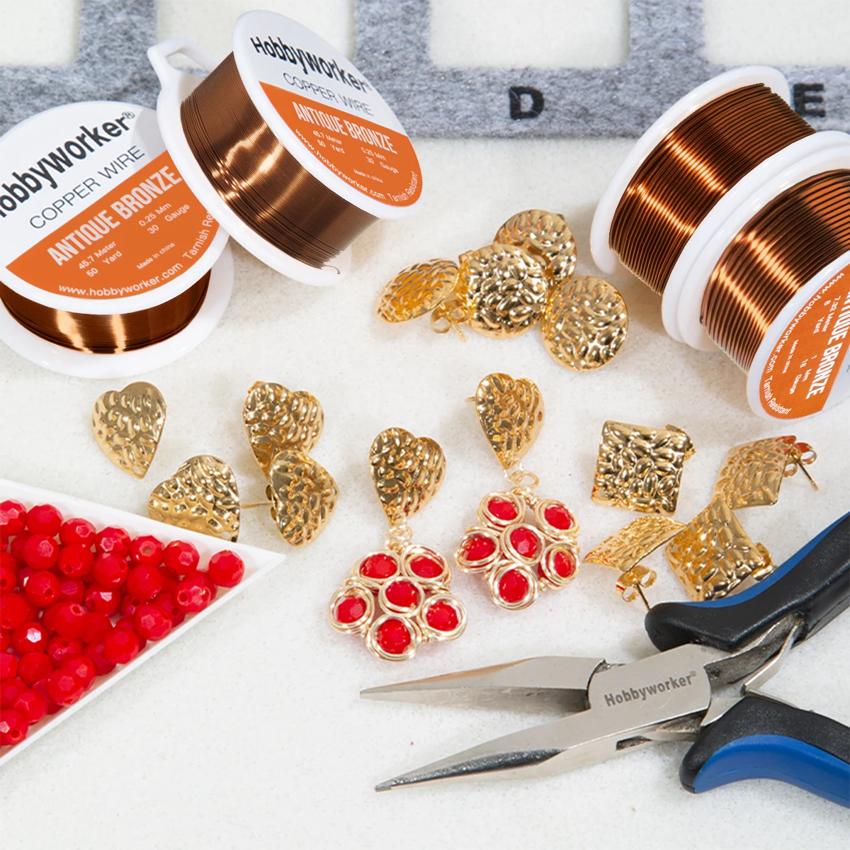 XUQIAN 99% Copper Wire Antique Bronze with 6 Sizes Tarnish Resistant for Jewelry Making or Crafts Supplies W0020