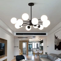 modern glass ball ceiling chandelier black gold classic for bedroom living room hall pendant home design luster fixture lighting