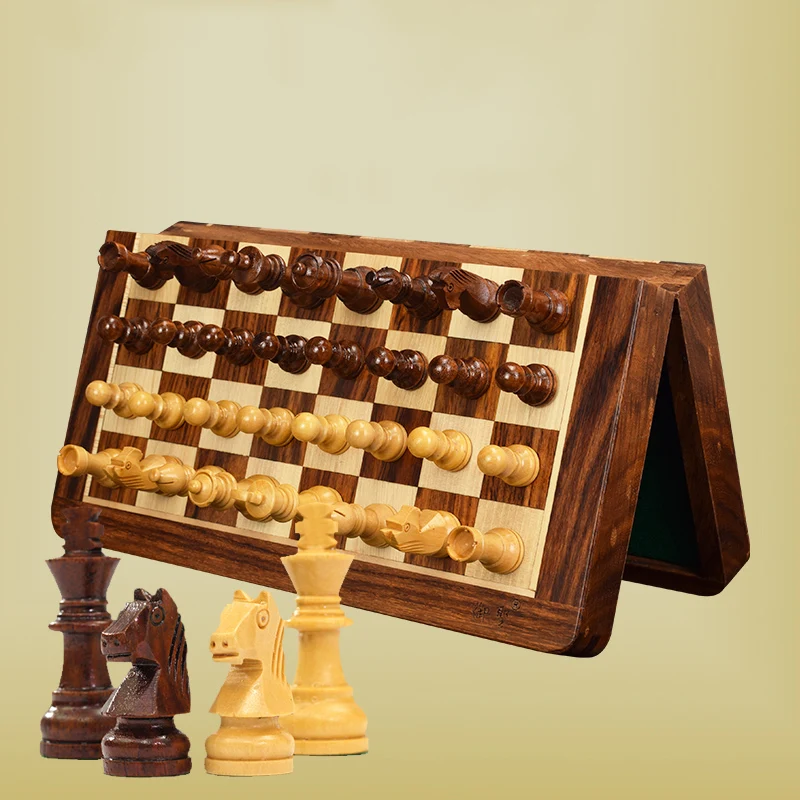 Children Board Chess Figures Table Games Tournament Medieval Folding Chess Wooden Magnetic Juegos En Familia Table Game Party