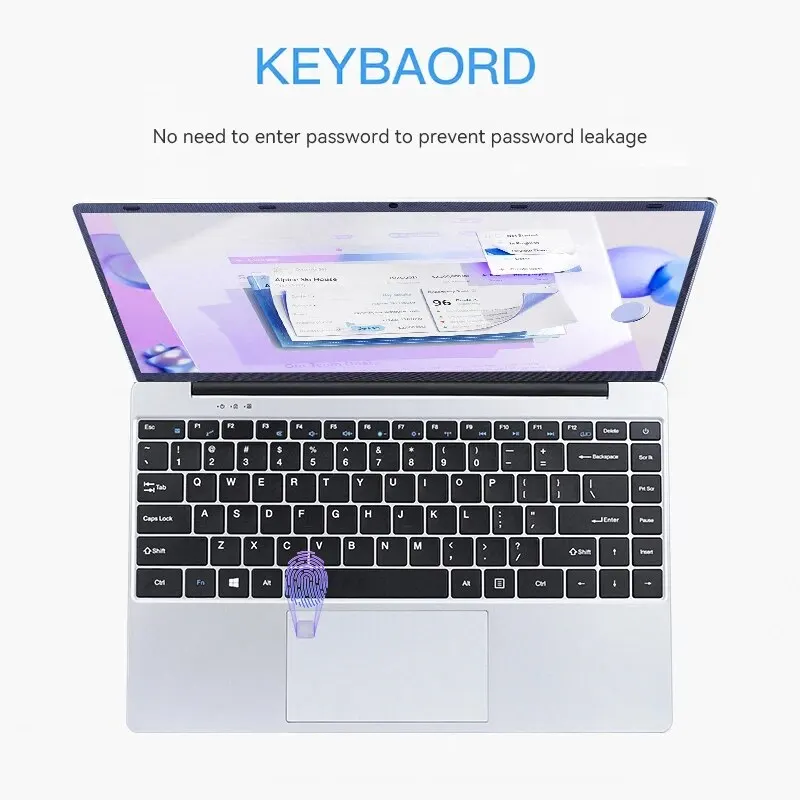 FIREBAT A14 Ноутбук Intel N5095 14 1 дюйма 16 ГБ LPDDR4 RAM 512 ТБ SSD Легкий бизнес-компьютер FHD