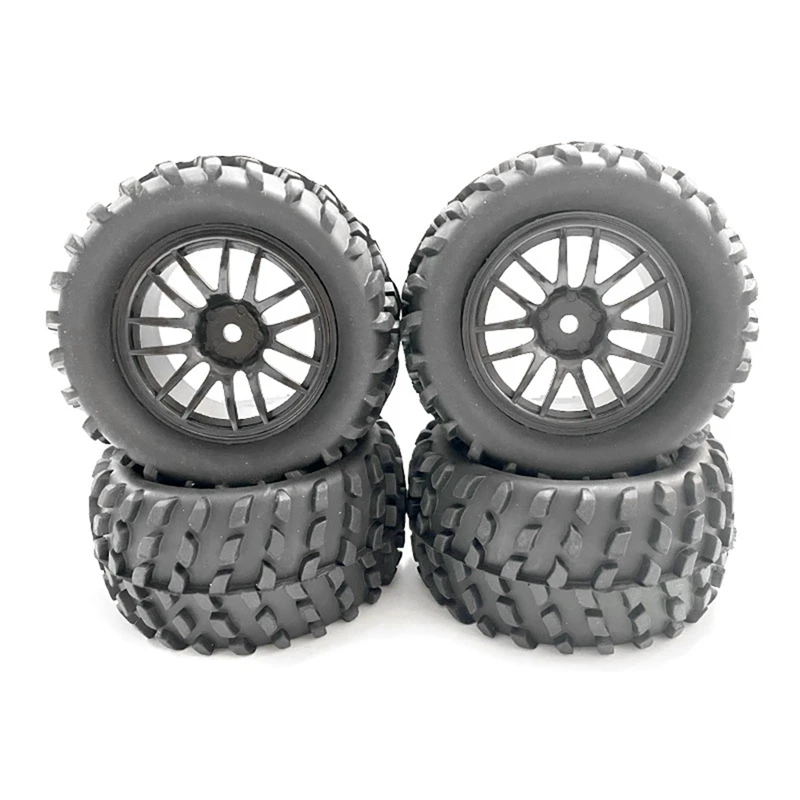 

4Pcs 82Mm Rubber Wheel Tire 12Mm Hex For HBX 16889 MJX H16 16207 16208 162010 SG1601 SCY 16101 1/16 RC Car Replacement