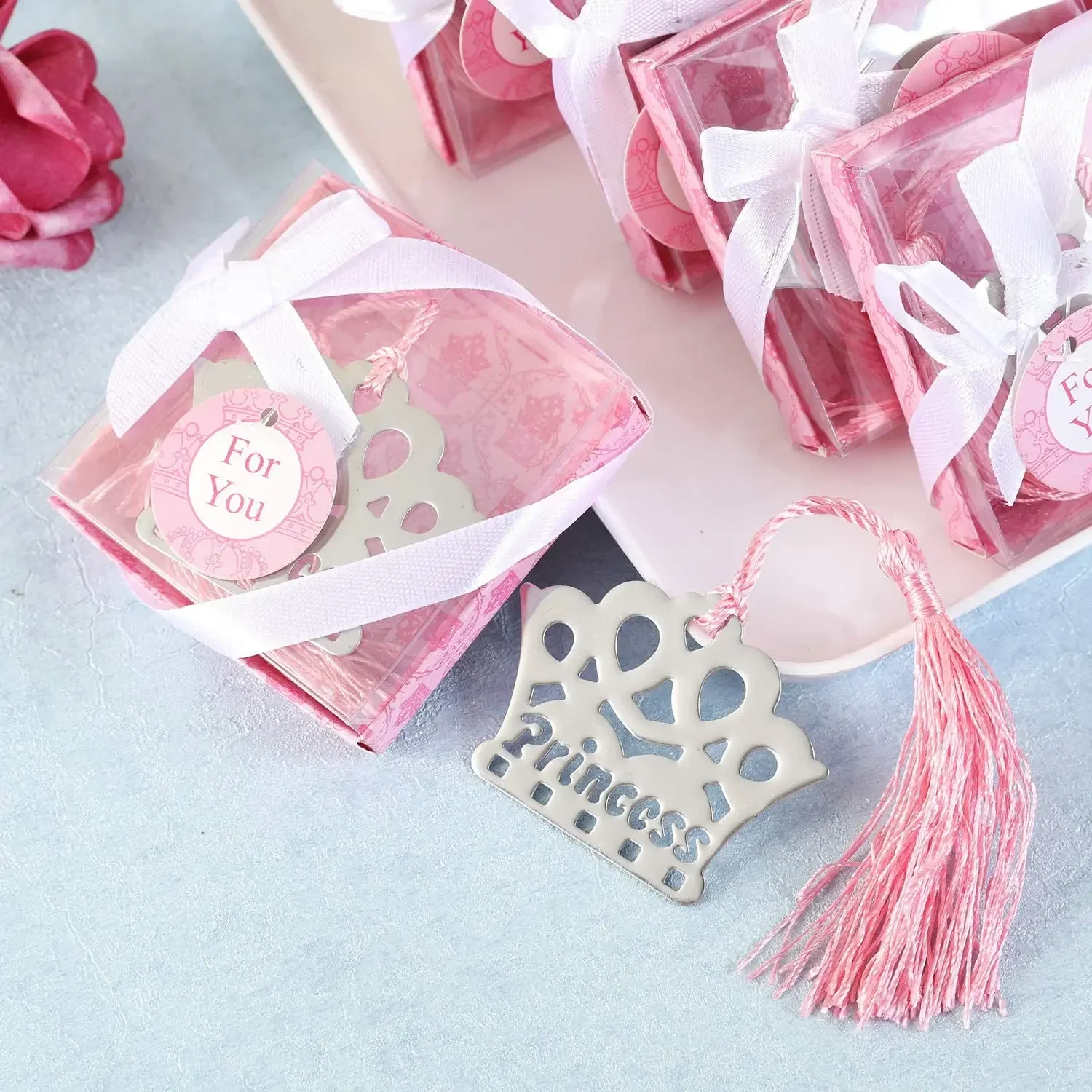 Металлические закладки &quotКороны принца&quot розовые