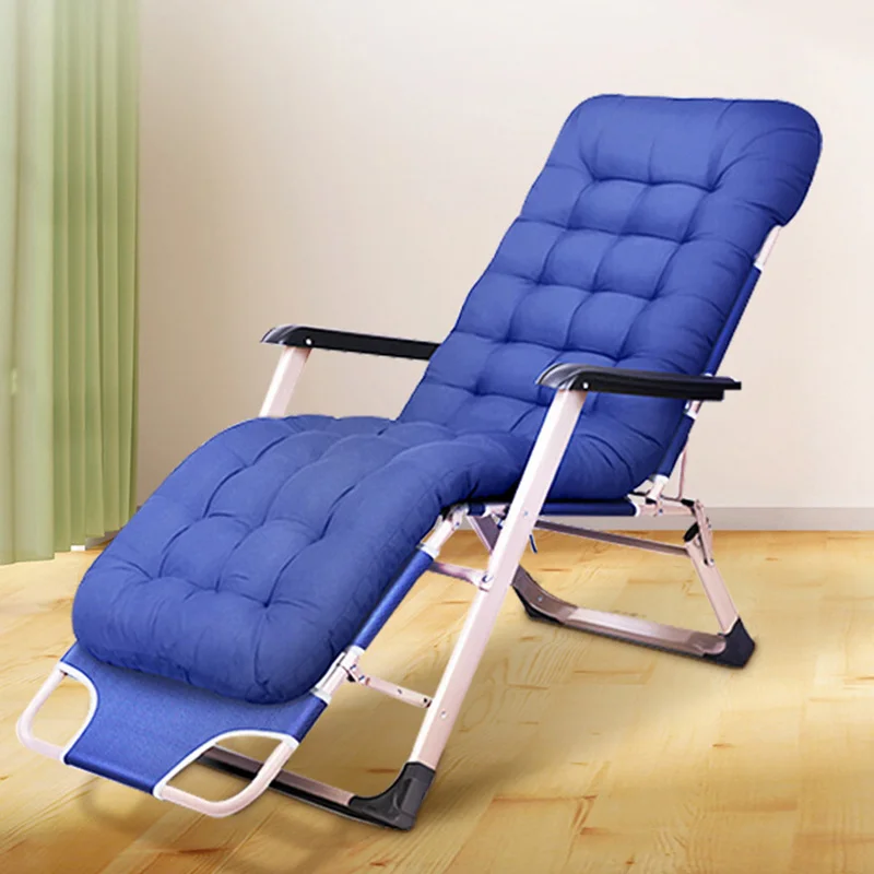 Tumbona reclinable portátil ajustable para el almuerzo, tumbona plegable para exteriores, silla de ocio, cama plegable para oficina, cómoda y transpirable