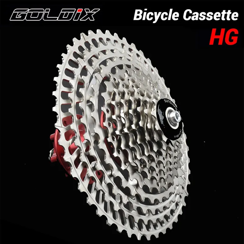 Сверхлегкая велосипедная кассета GOLDIX 10/11/12 скоростей 11T-46T/50T/52T структура