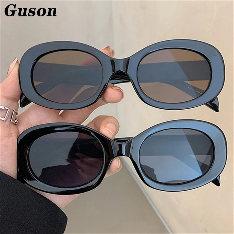 

GUSON New Vintage Oval Sunglasses Women 2023 Luxury Brand Design Sun Glasses Summer High Quality Fashion Anti-Glare Shades UV400