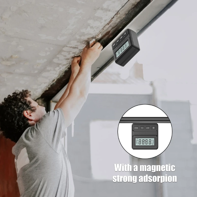 Многофункциональный цифровой измеритель углов наклона и уровень с магнитным