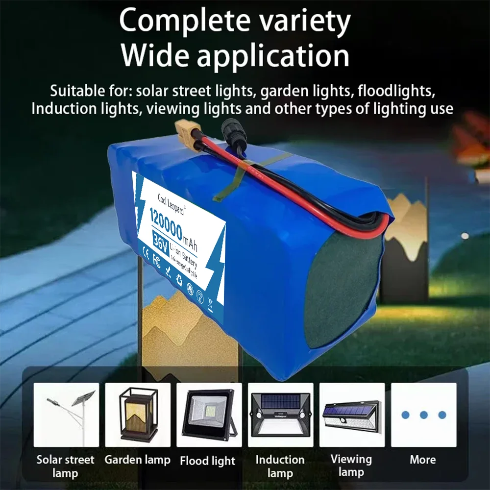 Аккумулятор литиевый высокой мощности 36 В 120000 мАч 10S 4P |