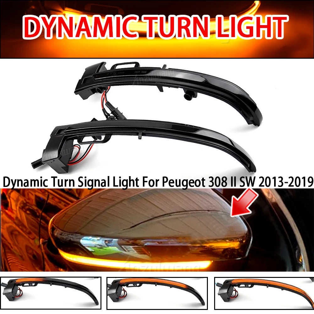 

Динамический указатель поворота для Peugeot 308 T9 308 SW II Mk2 2013 2014 2015 2016 2017 2018