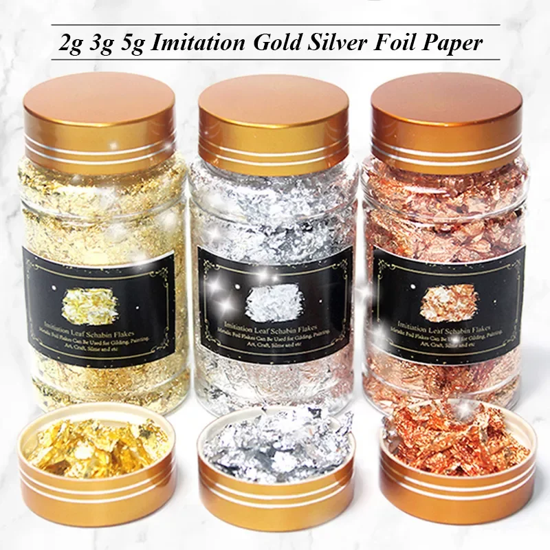 

1PCS cake decoration Food Grade Genuine Gold Leaf Schabin Flakes 2g 3g 5g Gold Decorative Dishes Chef Art Cake Decorating Tools
