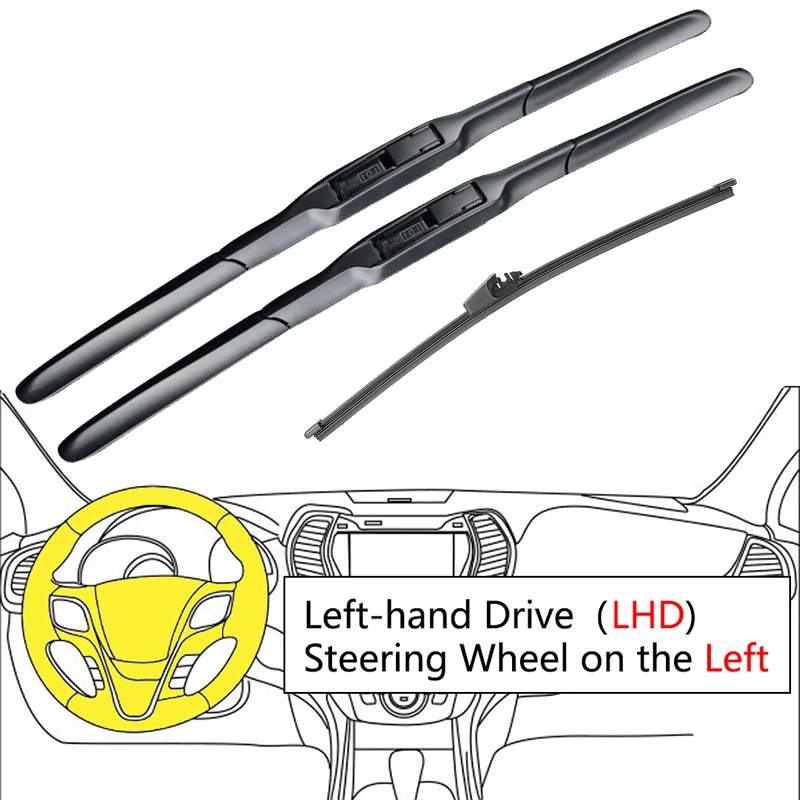 

Щетки стеклоочистителя передние и задние для VW Volkswagen Touareg 7P 7L Rline 2008 ~ 2018 спереди и сзади Щетка стеклоочистителя дворники Щетка дворники мойщик окон водительская и пассажирская стеклоочистителя