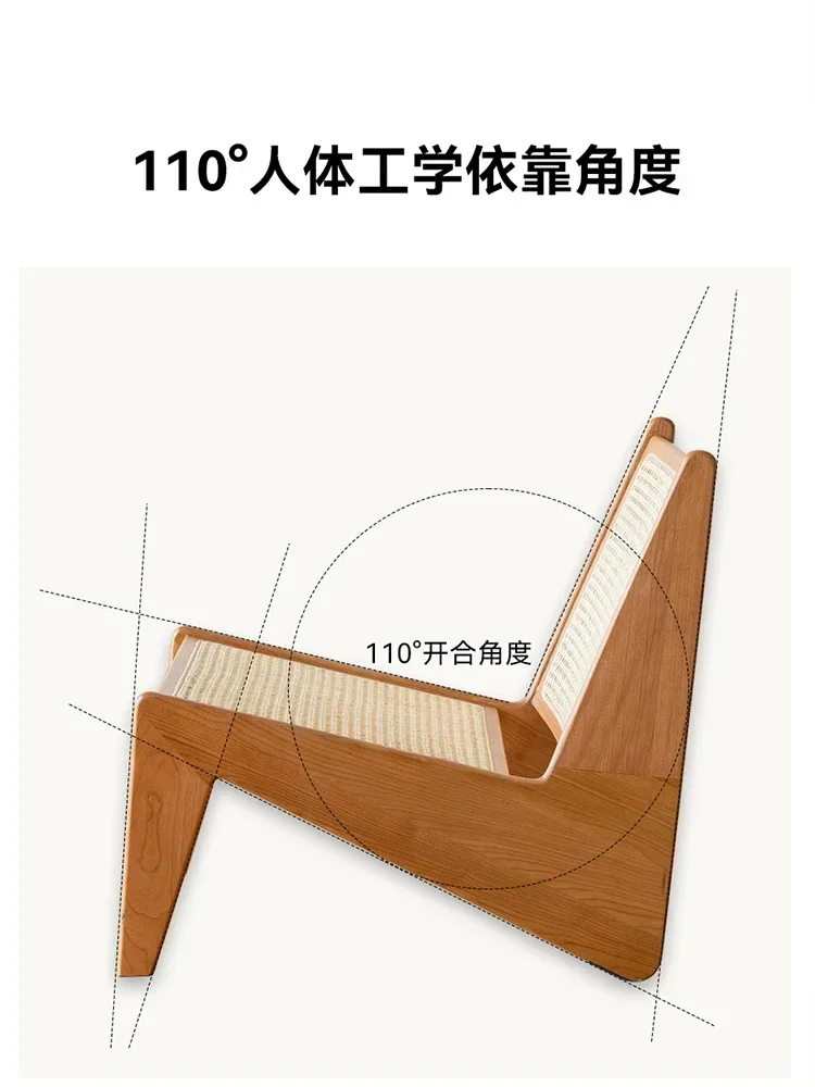 Кресло для отдыха из массива дерева скандинавский балкон спинка кресла-кенгуру