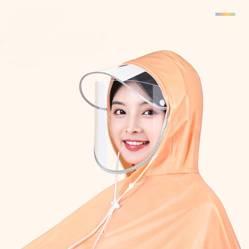 

Potable Bicycle Raincoat Fashionable Transparent Large Brim Raincoat Electric Scooter Motorcycle Rain Coat Cycling Equipment