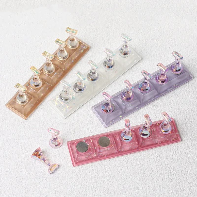 1 Набор Аврора ледяная квадратная основа для практики дизайна ногтей готовый