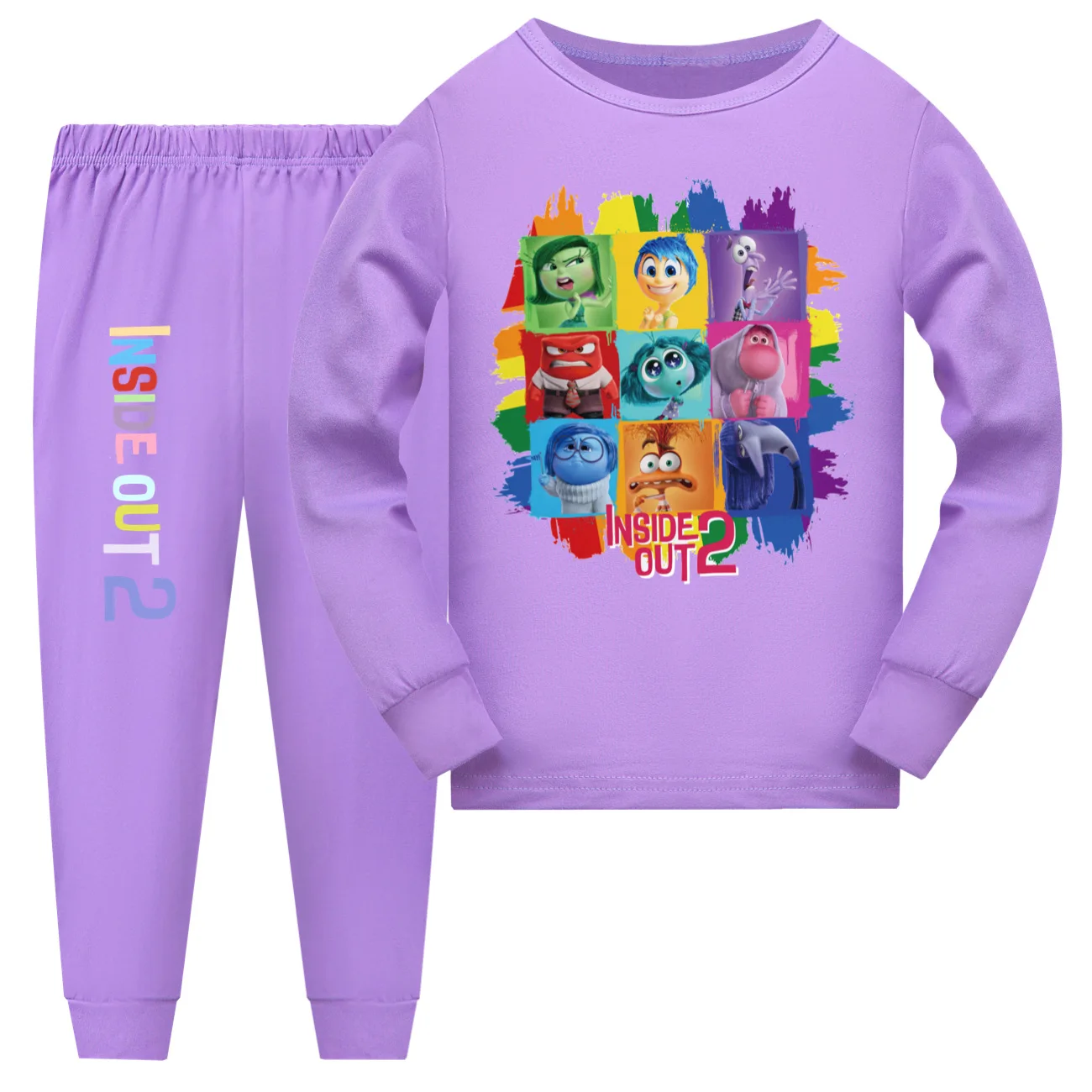 Inside Out 2 детский пижамный комплект пижамные комплекты с длинными рукавами для