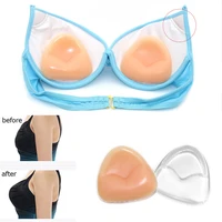 xizou 1 pair silicone triangle bikini swimsuit bra removable bikini bra insert silicone pads enhancer swimsuit push up hot