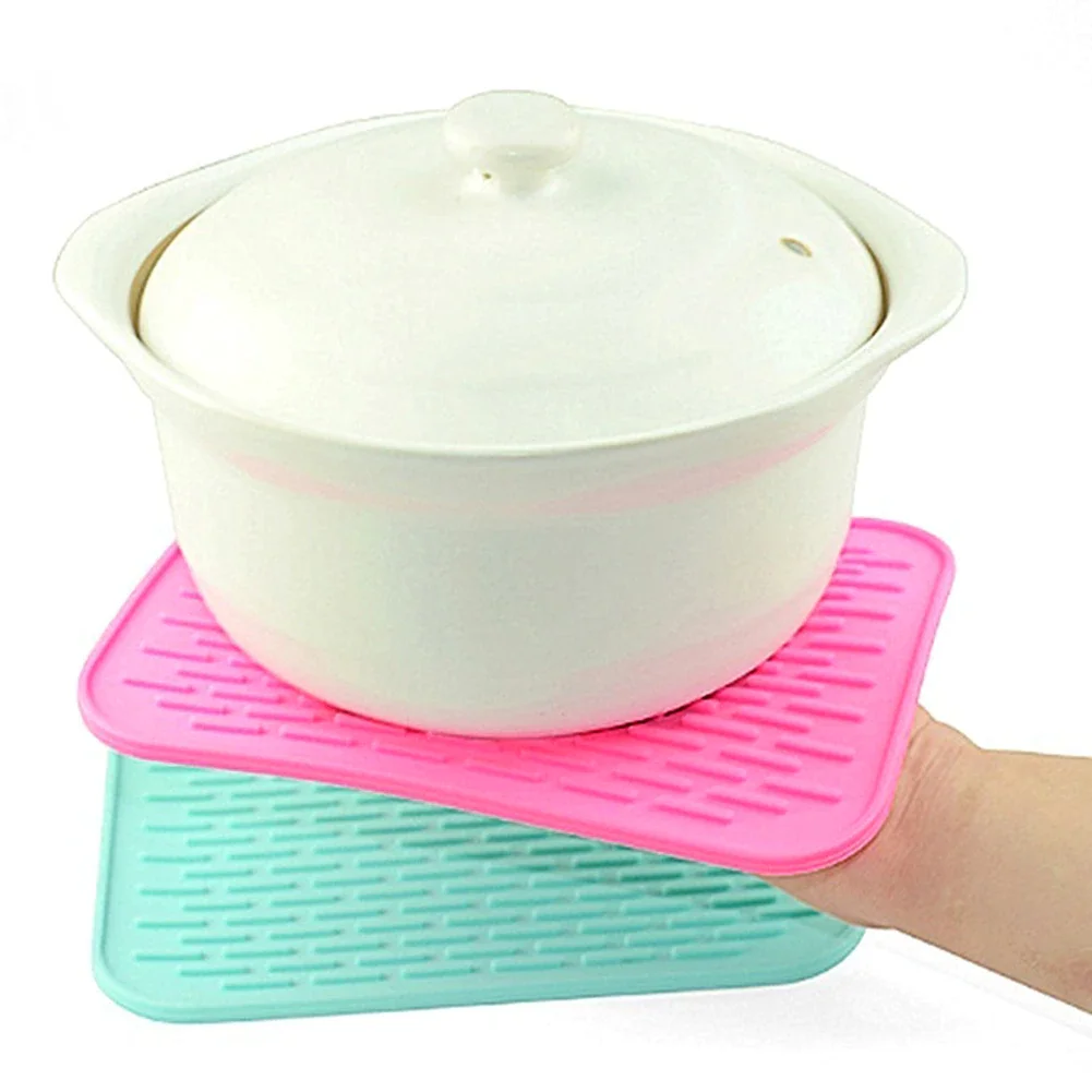 

1Pcs Kitchen Silicone Heat Resistant Table Mat Non-slip Pot Pan Holder Pad Cushion Baking Liner Placemat Table Protector