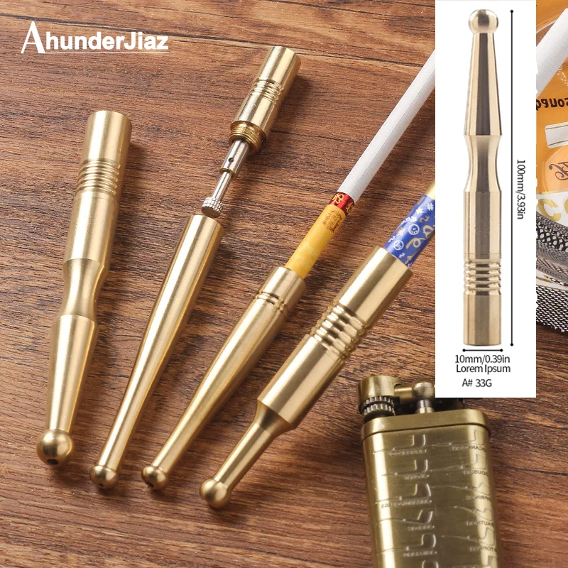 

Pure Brass Cigarette Holder Filter Cigarette Cigarette Filter Can Be Washed Recirculating Portable Cigarette Holder Accessories