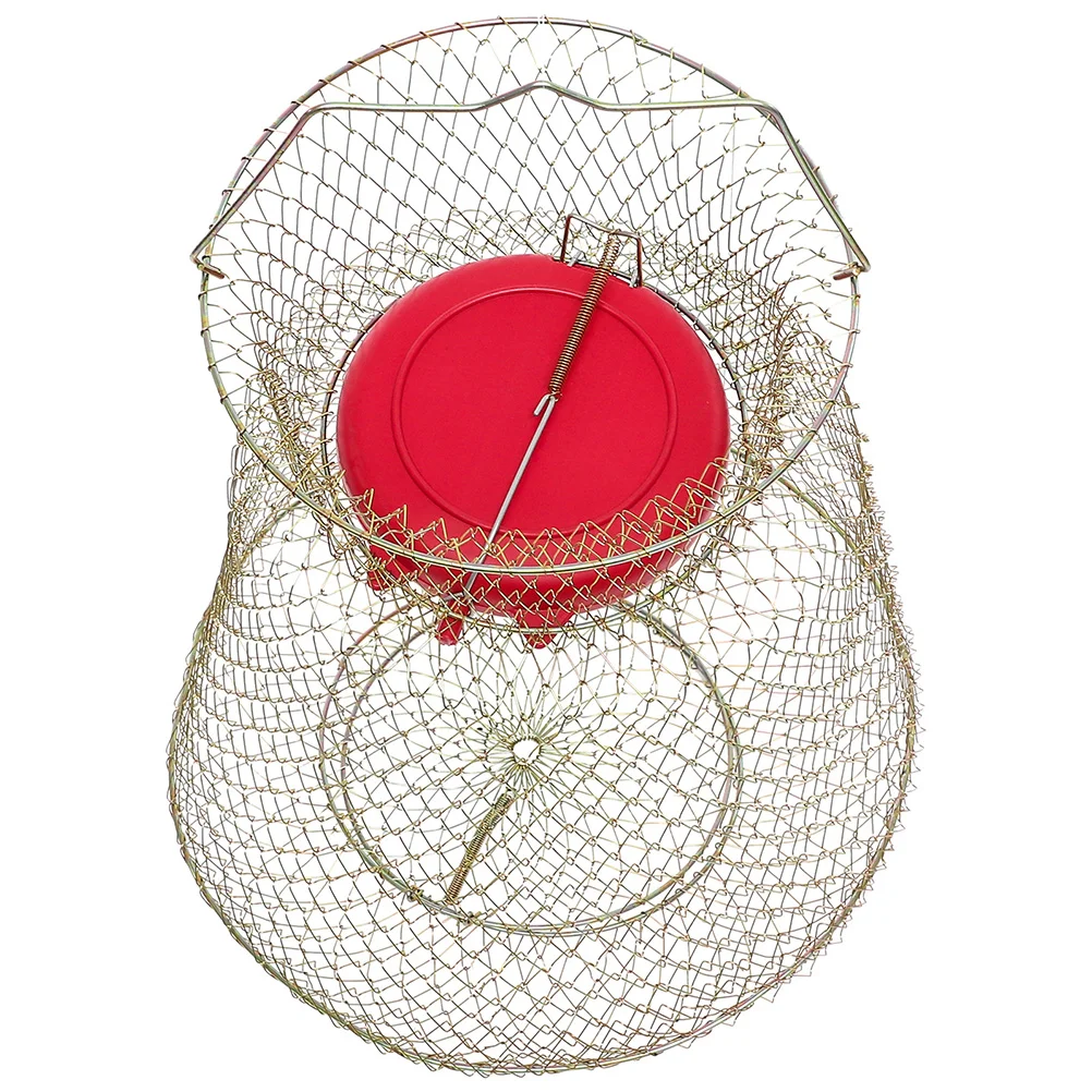 

Crab Basket Shrimp Folding Fishing Net Supply Cage Metal Guard Catch Catching Iron
