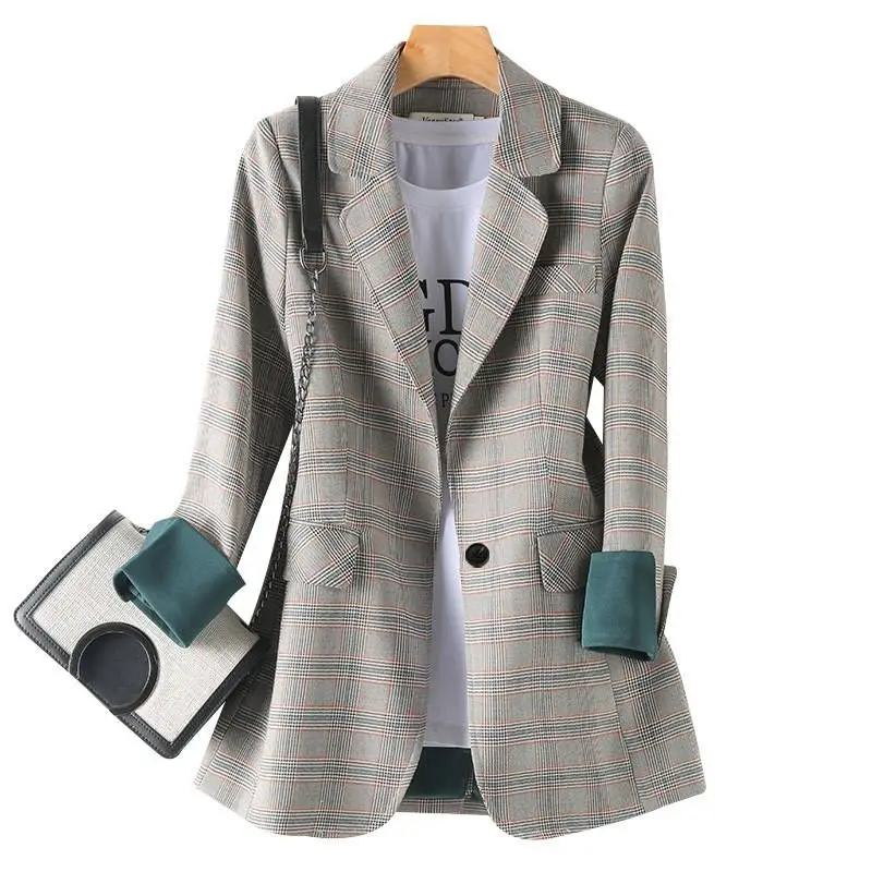 

Women Casual Suit 2022 Spring And Autumn Blazers Coat New Loose Fashion Temperament Jacket Lady