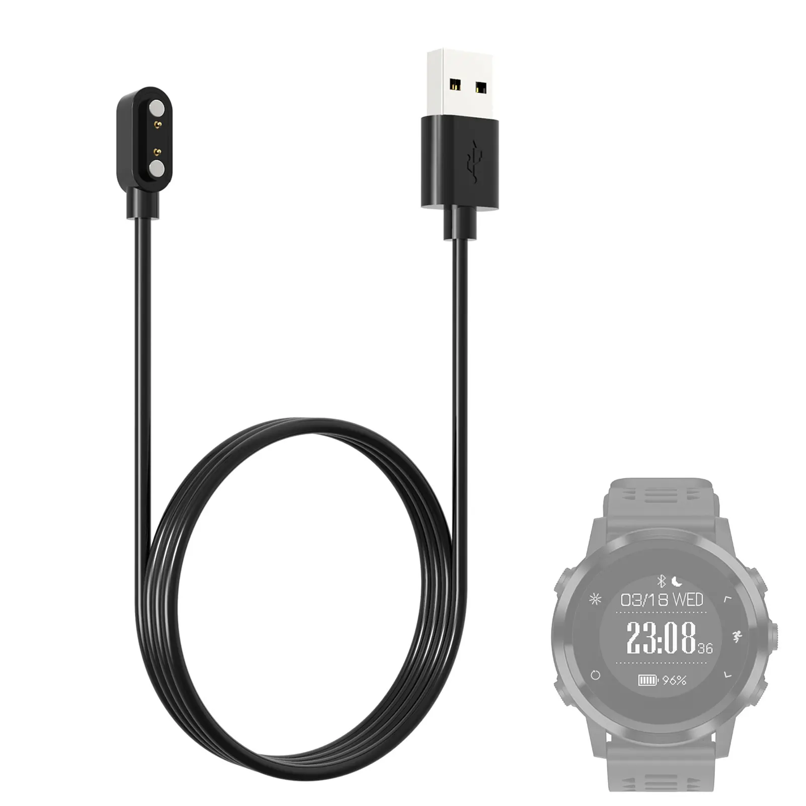 

Прочный зарядный кабель для умных часов EZON R3 | USB-шнур для зарядки с магнитной подставкой