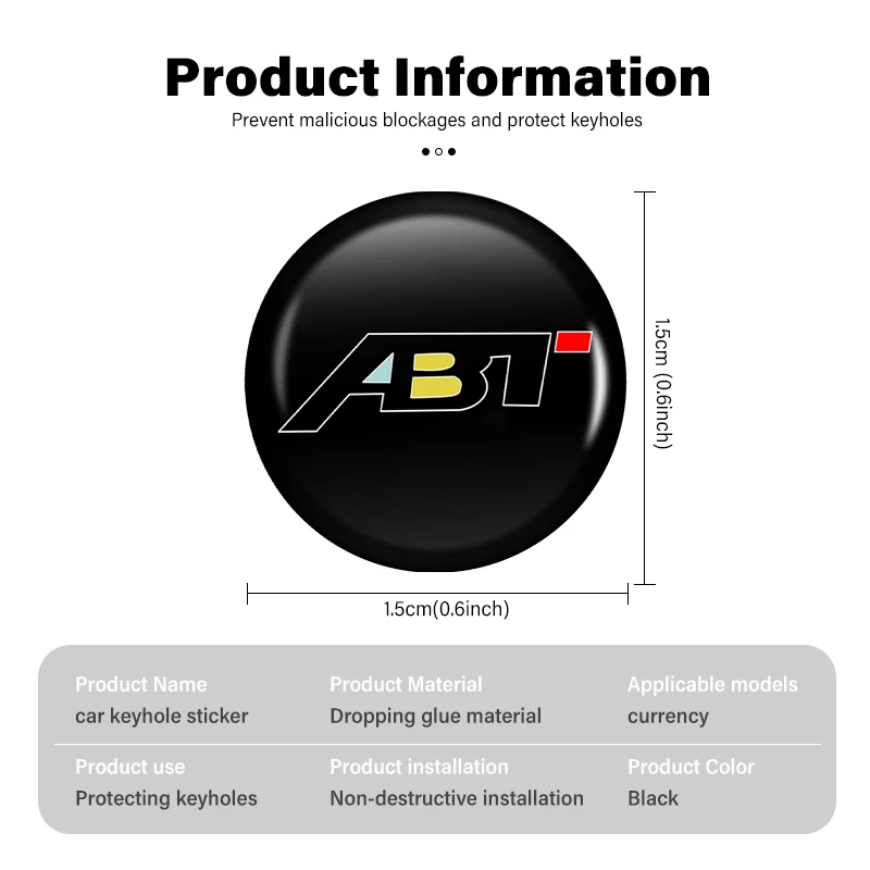 8 шт. наклейка на дверную замочную скважину автомобиля универсальная с