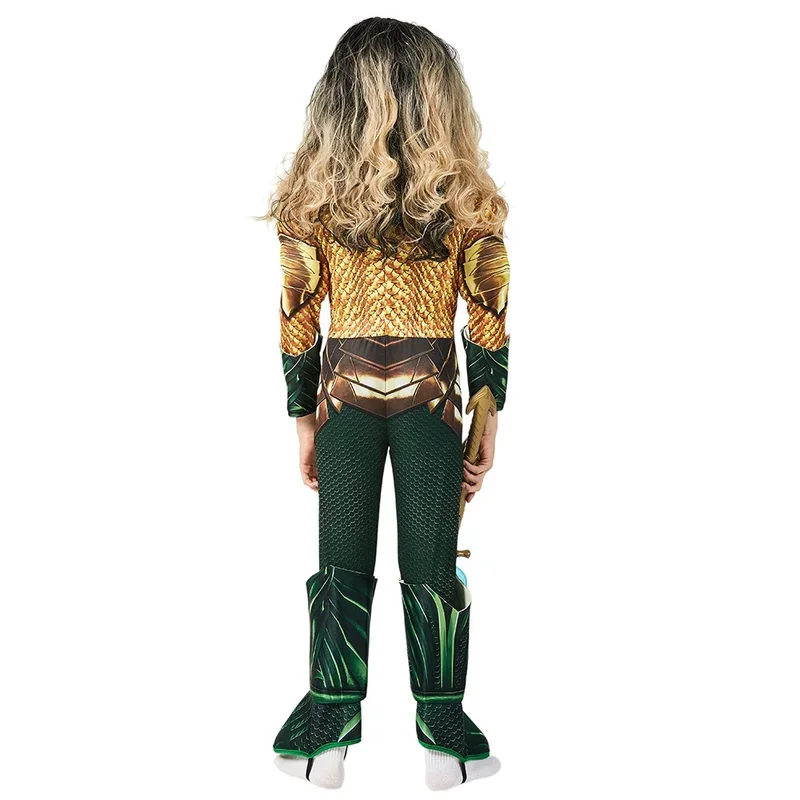 dla dzieci Komiks Superbohater Aquaman Muscle Dress Up Halloween Fancy Kostium Cosplay