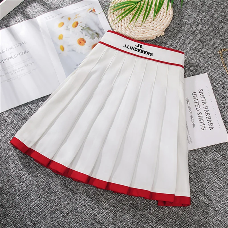 Golf skirt with women's safety pants, high-quality pleated short skirt, J Lindeberg fashionable sports golf clothing, summer