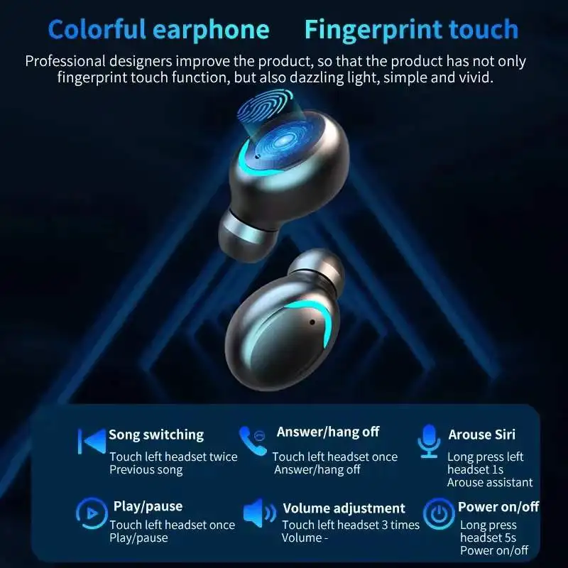 F9-5 Tws наушники Bluetooth 5 1 беспроводные Hifi стерео спортивные водонепроницаемые