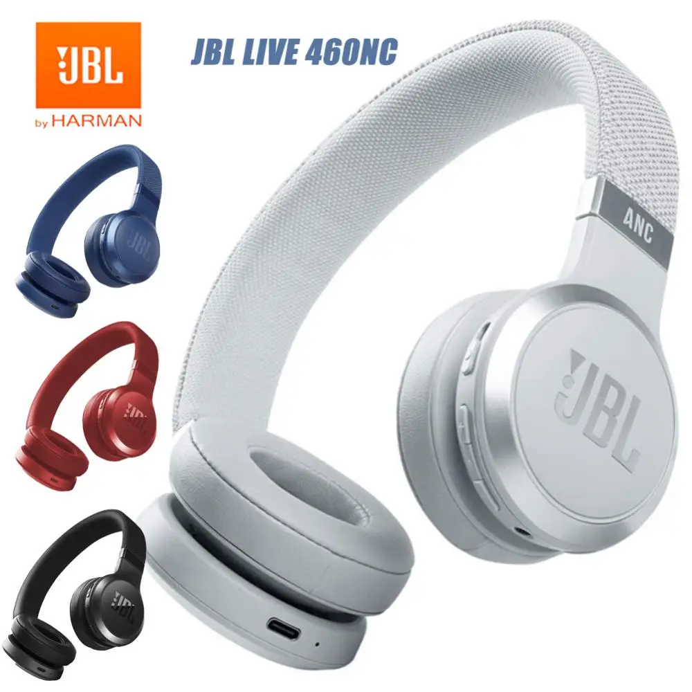 JBL LIVE 460NC Original Wireless Bluetooth Headphone Deep Bass Sound Sports Game Headset With Mic Noise Reduction Earphone