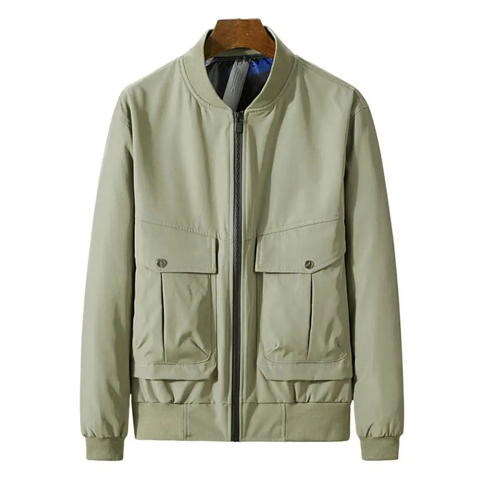 

Winter Jackets for Men Causal Cargo Jackets Coats Male Stand Collar Long Sleeve Baseball Jacket Windbreaker chaquetas hombre