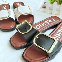 2022 fashion womens slippers soft bottom casual outdoor slippers chain sandals girls beach female shoes indoor slippers