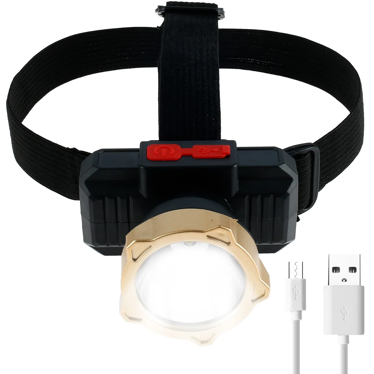 

USB Rechargeable LED Headlamp Zoom Headlight IPX6 Head Torch Light With 3 Lighting Modes And 1200mAh Battery Head Flashlight