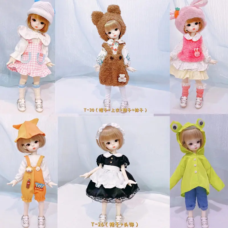 

28cm Fashion Doll Accessories Clothes Suit 1/6 Bjd Fat Doll Jk Uniform Fashion Casual Suit Children Diy Dress Up Toy Gifts