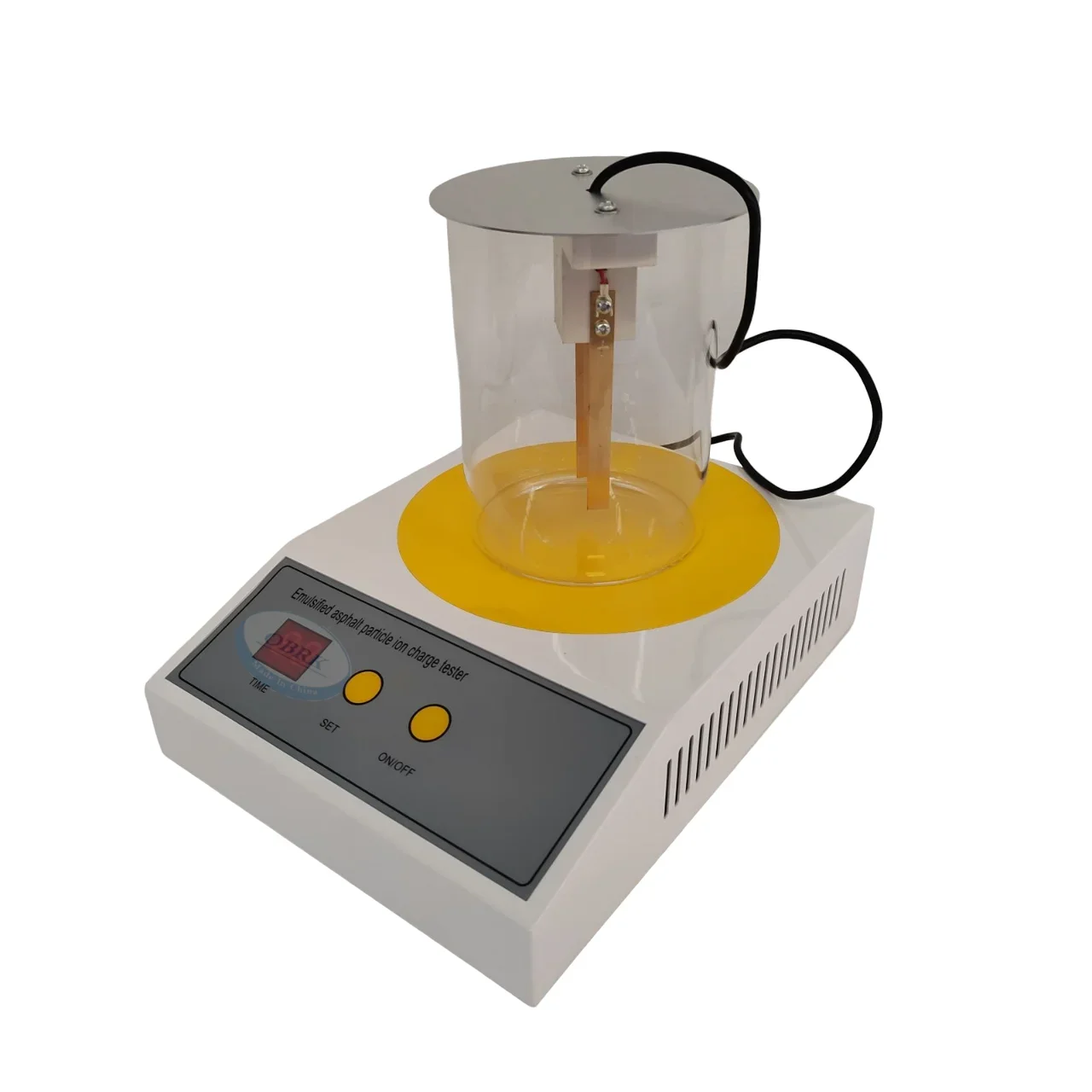 Лабораторный тестер ионной зарядки с эмульсированными частицами асфальта и