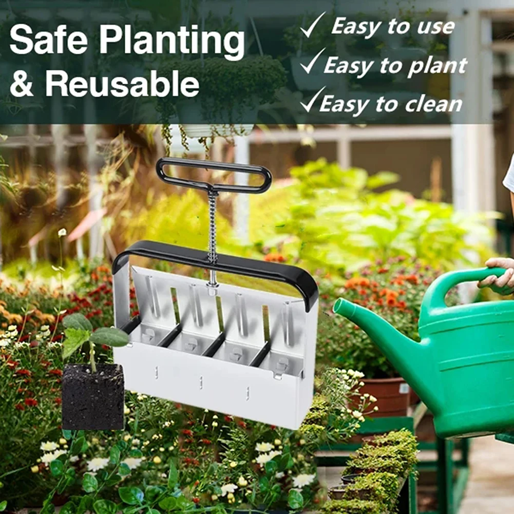 

Manual Garden Planting Tool Portable Soils Blocking Tool For Balcony Lawn