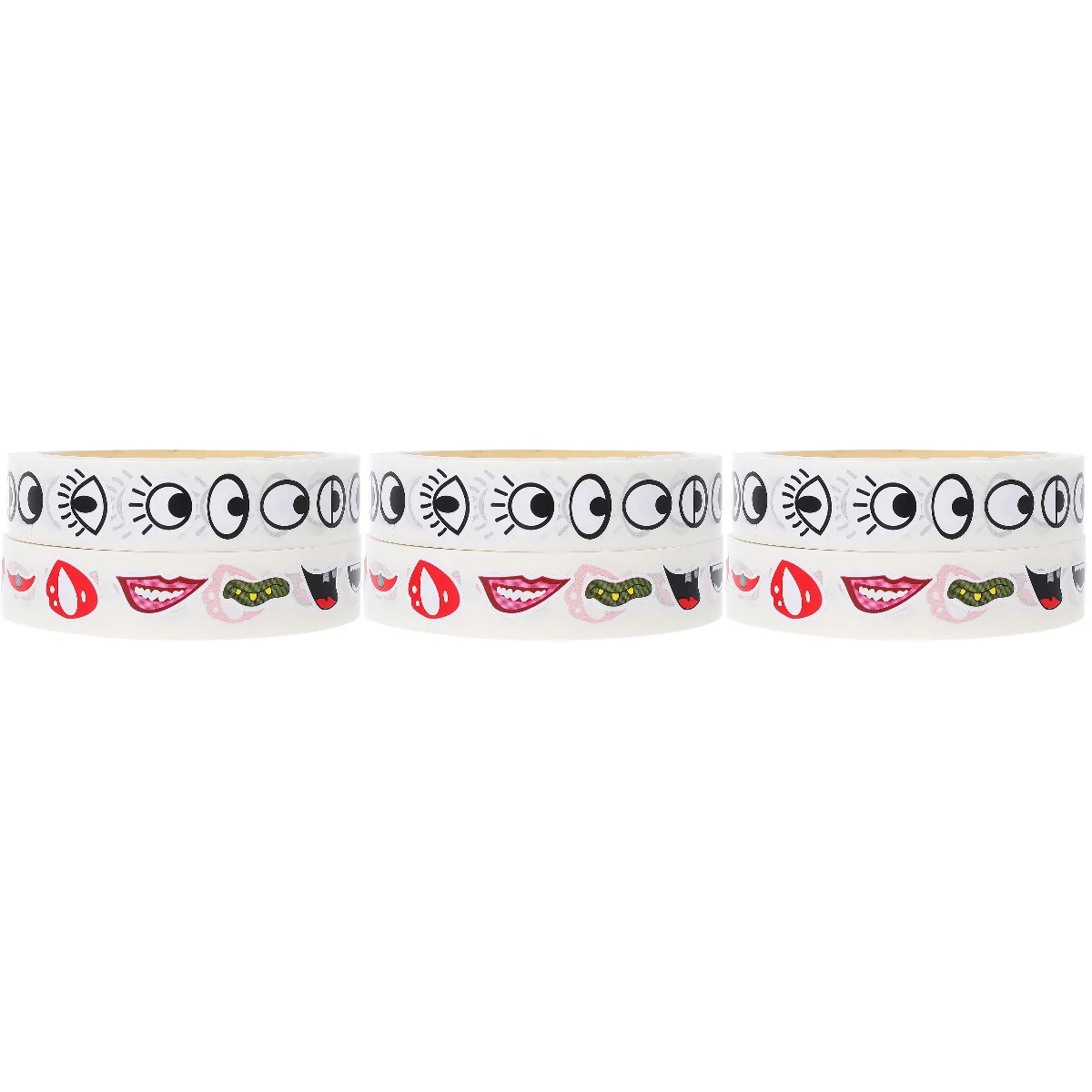 

Stickers Sticker Mouth Face Diy Adhesive Eye Label Cartoon Make Self Expression Paper Blackwhite A Your Eyeslabels Decorative