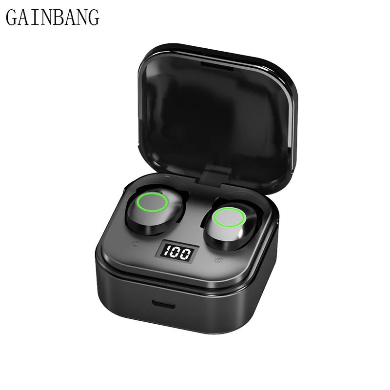 

GAINBANG TG02Mini Bluetooth Wireless Earphones LED Digital Display In-Ear Noise Reduction Headphone HiFi Stereo Headset With Mic
