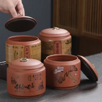 modern zisha ceramic tea cans sealed storage cans coffee candy boxes crafts food storage containers home decoration accessories