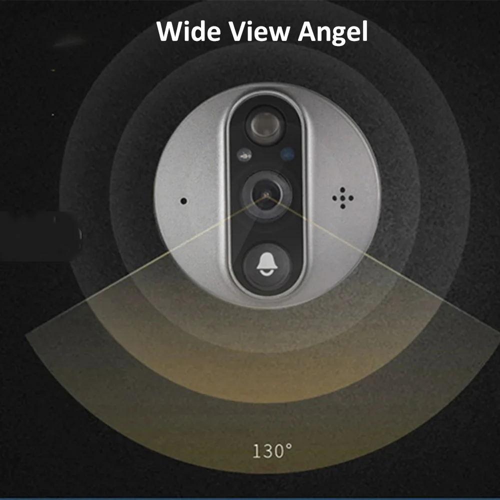Tuya 1080P WiFi Door Peephole Camera 4.3' LCD Video Door Bell PIR Detection Lens Wide Angle Infrared Alexa Google Digital Viewer enlarge