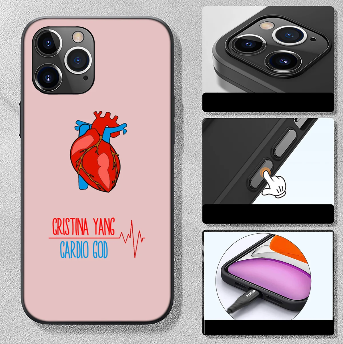 Женский чехол для телефона с изображением анатомии серого цвета Samsung Galaxy A41 A42 A71 A72