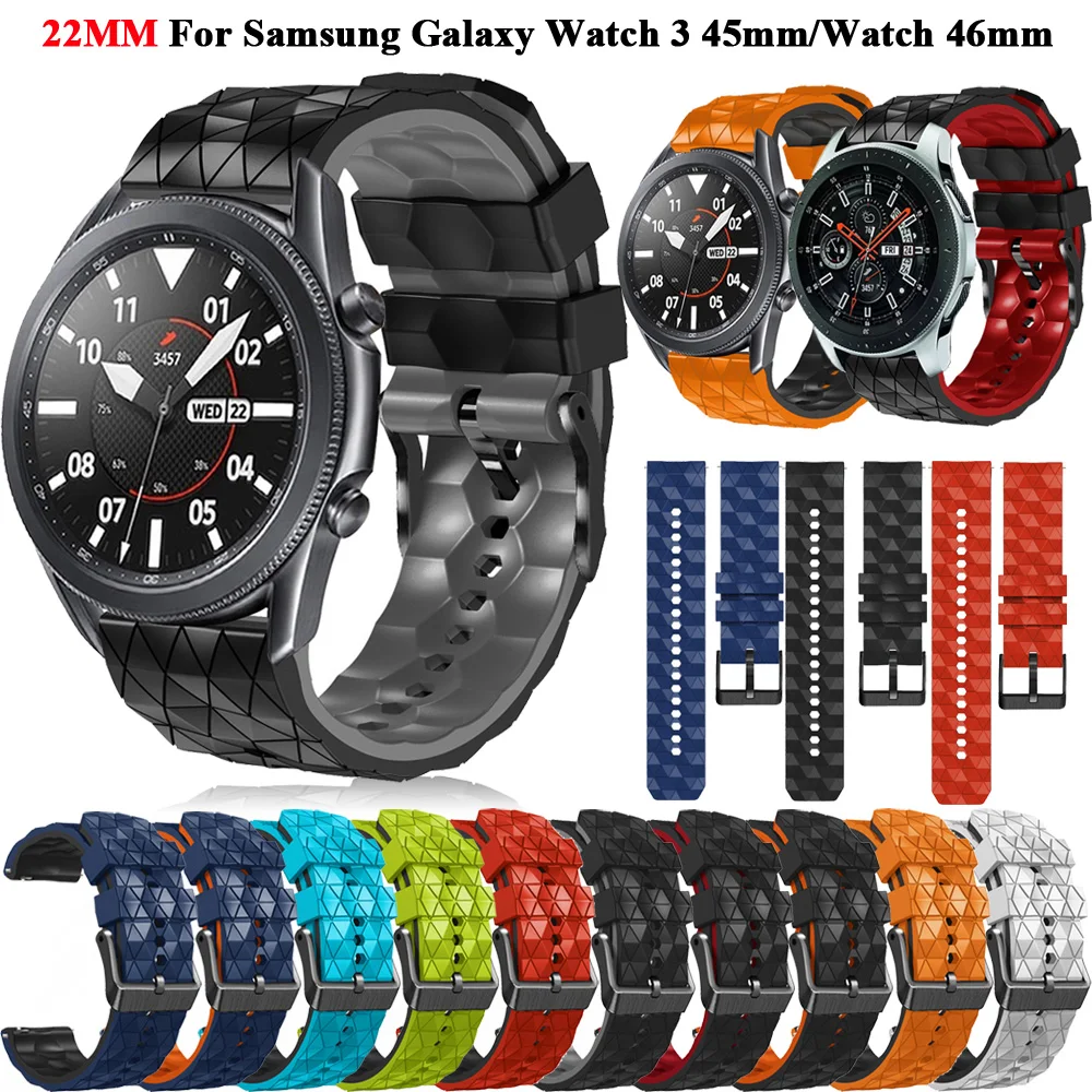

22MM Silicone Wrist Bands For Samsung Galaxy Watch 46mm/3 45mm Gear S3 Classic/Frontier Smartwatch Bracelet Huawei GT2/3 Straps