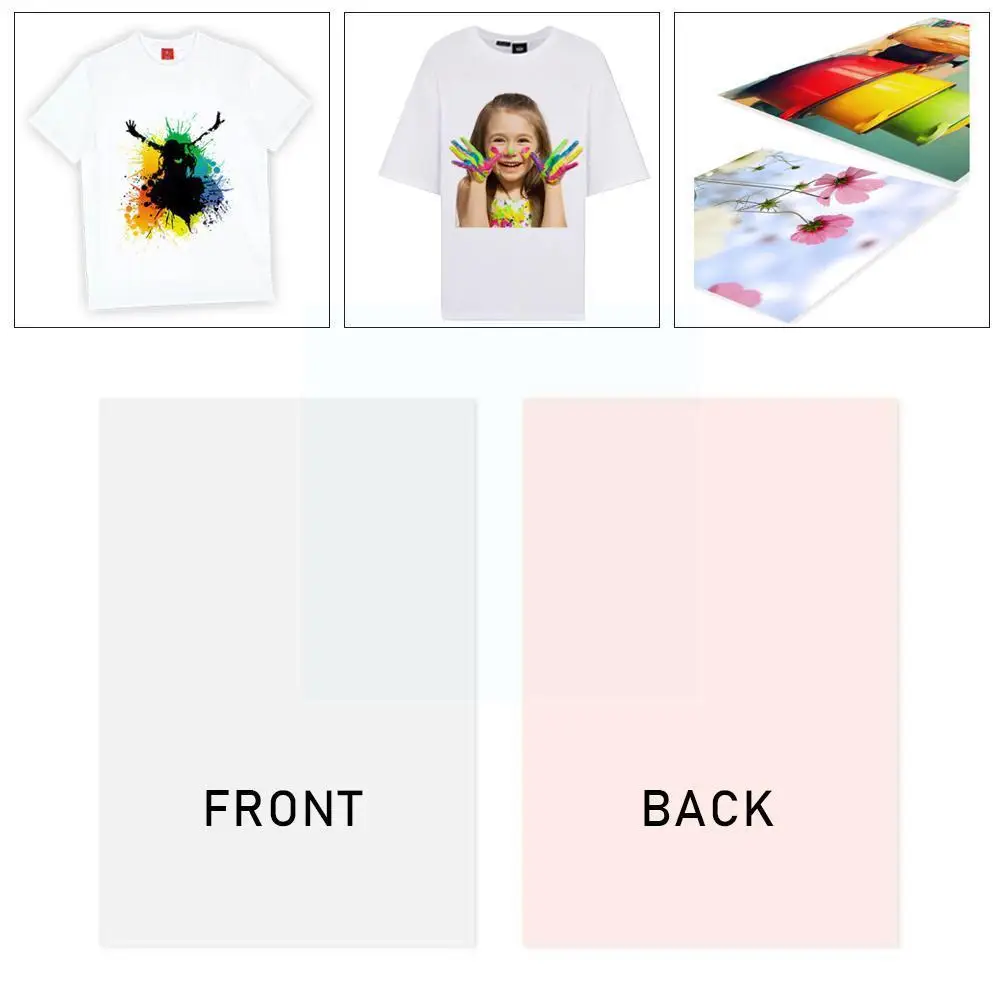 

50pcs/set T Shirt A4 Transfer Paper Iron On Heat Press Shirts Inkjet For T Printing Craft Fabrics A4 Paper Print Light K5q0