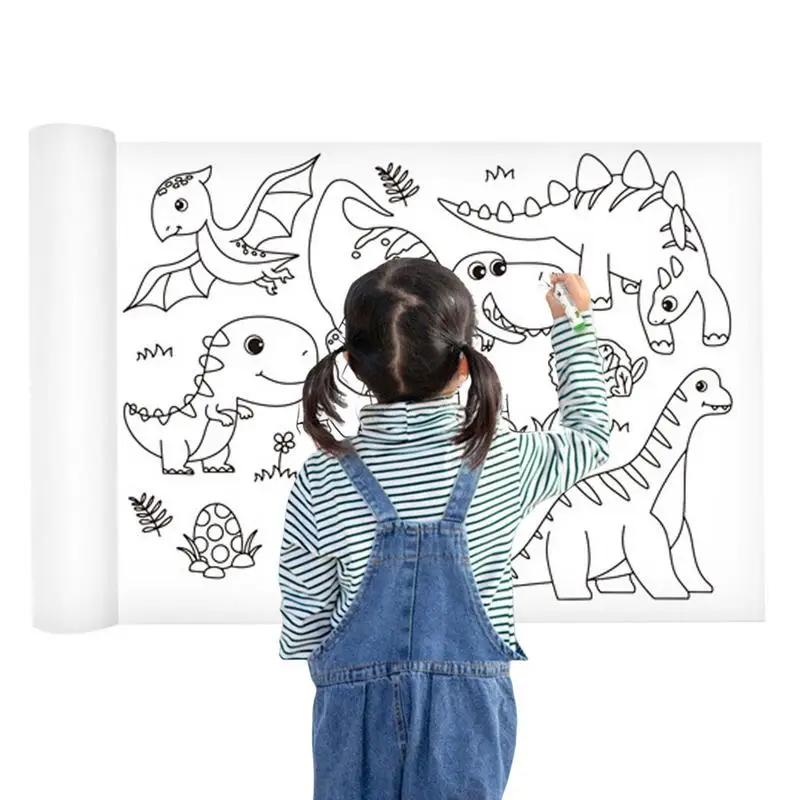

Детская бумага для рисования, большой рулон красок от непрерывной раскраски стен, Набор наклеек для подарка, идеальное путешествие, активность для детей