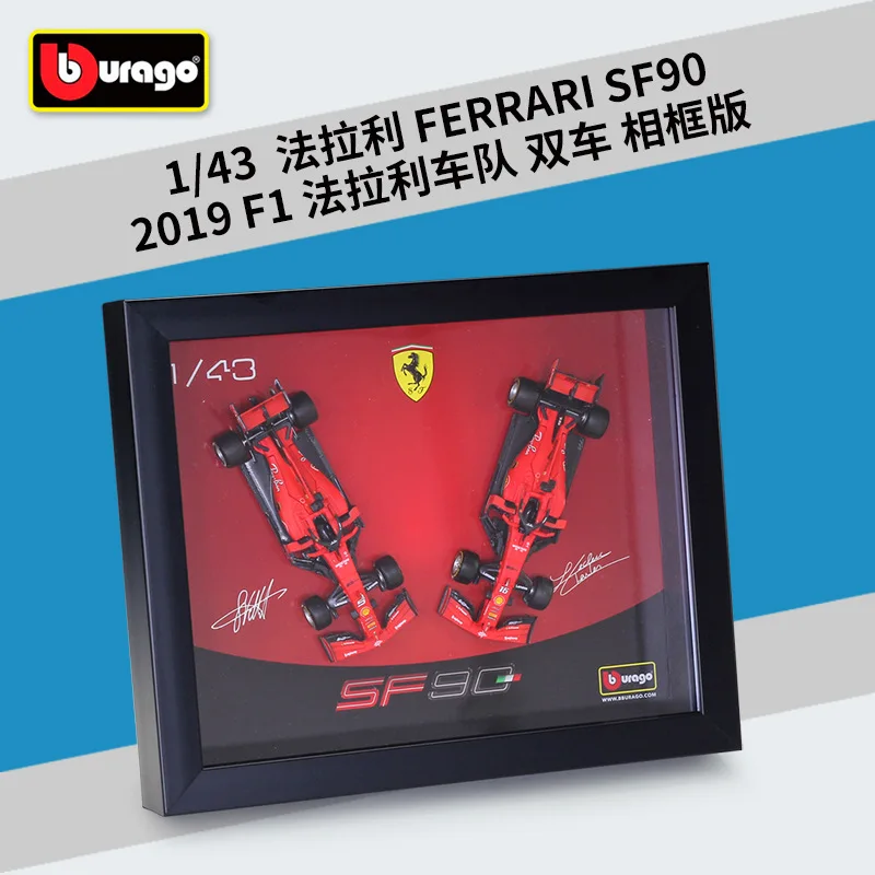 

Bburago 1:43 Ferrari F1 Formula Car RB15 SF90 W10 Display Frame Racing Diecast Metal Car Model for Collection Friend Gift B458