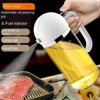 dual use oil pot household kitchen tool pour soy sauce vinegar cooking wine pot oil spray bottle two in one pour oil spray pot