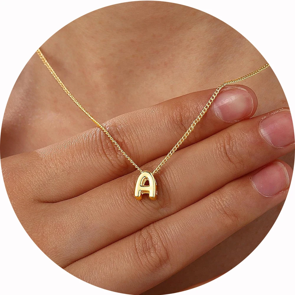 Ожерелье с маленькими буквами-пузырями | AliExpress