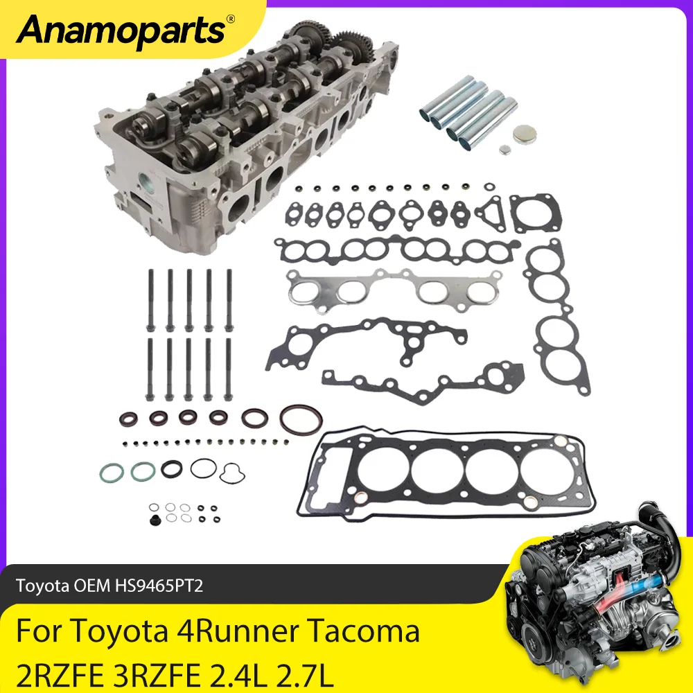 Детали двигателя Головка блока цилиндров Φ Kit подходит для 2 4 7 L 00-04 Toyota 4runner Tacoma 2RZFE