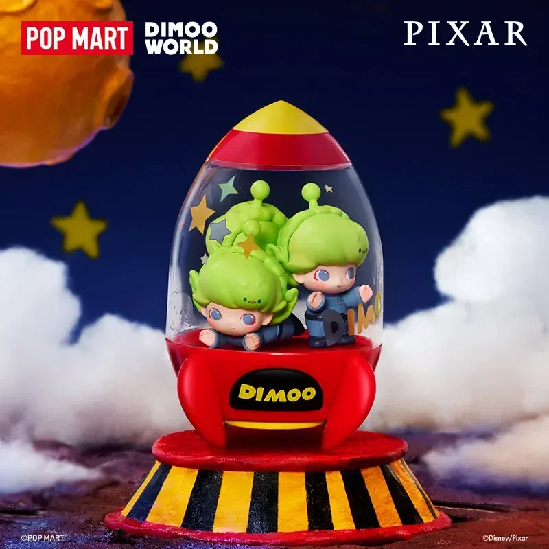Фото POP MART DIMOO WORLD PIXAR Series: Коллекционные фигурки-сюрпризы в закрытых коробках, настольные украшения, аниме-фигурки №5