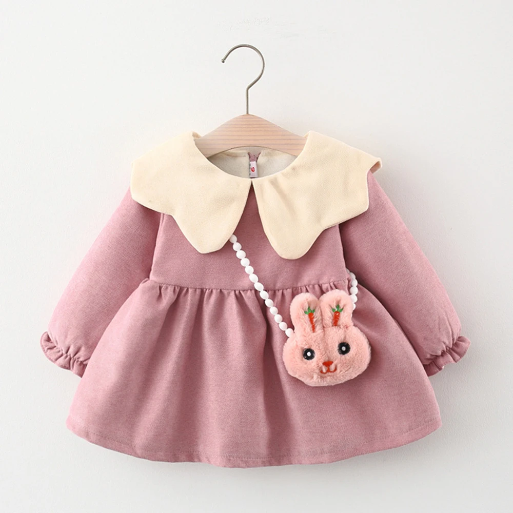 

Infant Girls Dresses Newborn 2022 Autumn Winter Thickened Corduroy Dress Cute Rabbit Christmas Red Tutu Princess Party Dresses